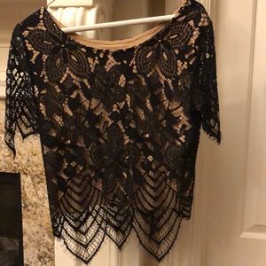 Express lace crop top